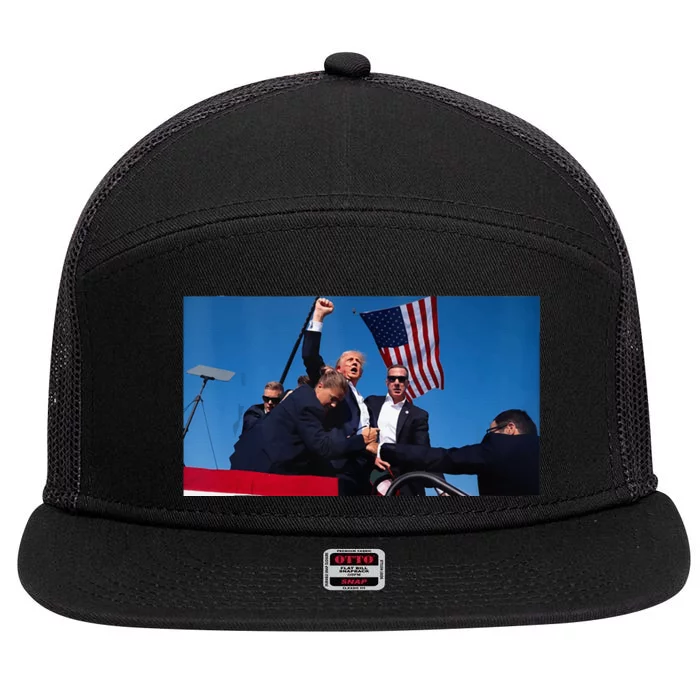 Trump Shooting 7 Panel Mesh Trucker Snapback Hat