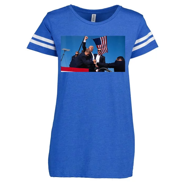 Trump Shooting Enza Ladies Jersey Football T-Shirt