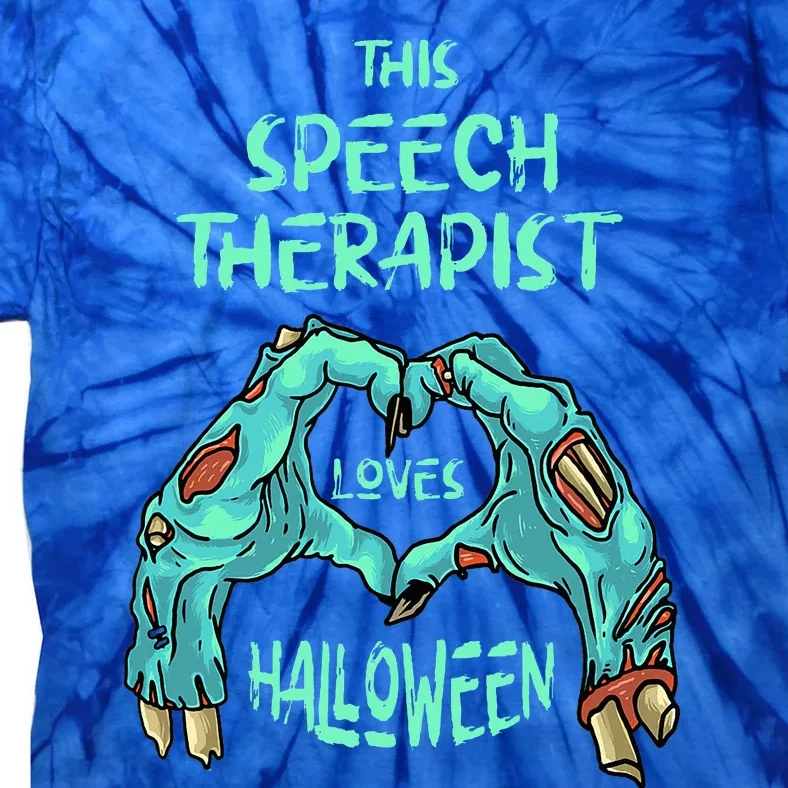 This Speech Therapist Loves Halloween Speech Therapy Tie-Dye T-Shirt