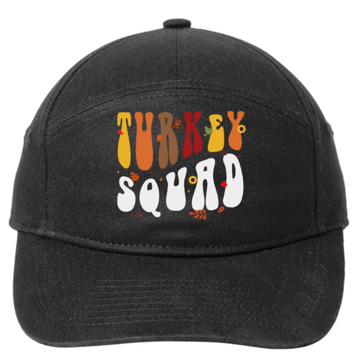 Turkey Squad Team Matching Funny Thanksgiving Turkey 7-Panel Snapback Hat