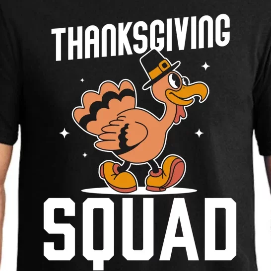 Thanksgiving Squad Turkeys Lover Cute Family Thanksgiving Funny Gift Pajama Set