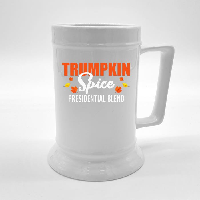 Trumpkin Spice Trump Halloween Thanksgiving Funny Front & Back Beer Stein