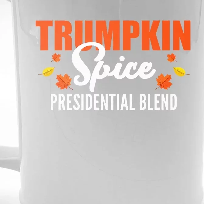 Trumpkin Spice Trump Halloween Thanksgiving Funny Front & Back Beer Stein