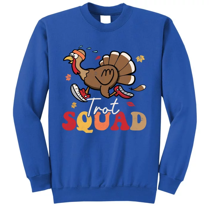 Trot Squad Turkey Autumn Fall Yall Thanksgiving Groovy Retro Gift Sweatshirt