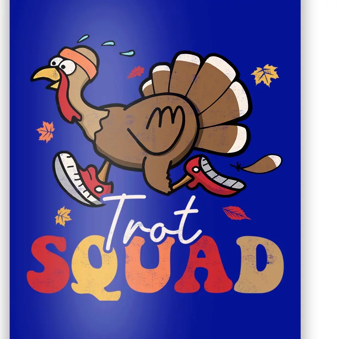 Trot Squad Turkey Autumn Fall Yall Thanksgiving Groovy Retro Gift Poster