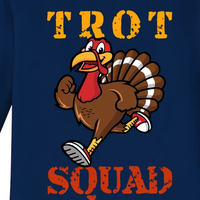 Trot Squad Turkey Mask Gift Baby Long Sleeve Bodysuit