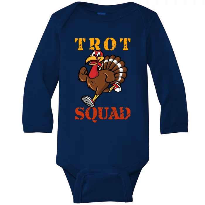 Trot Squad Turkey Mask Gift Baby Long Sleeve Bodysuit