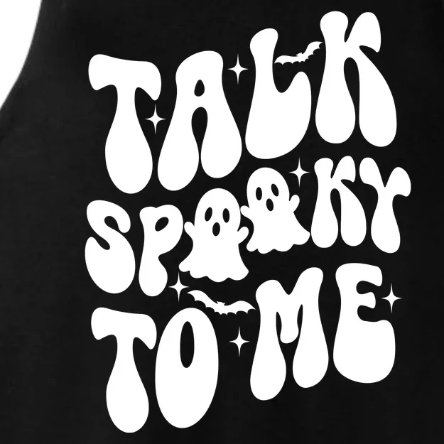 Take Spooky To Me Retro Groovy Halloween Ladies Tri-Blend Wicking Tank