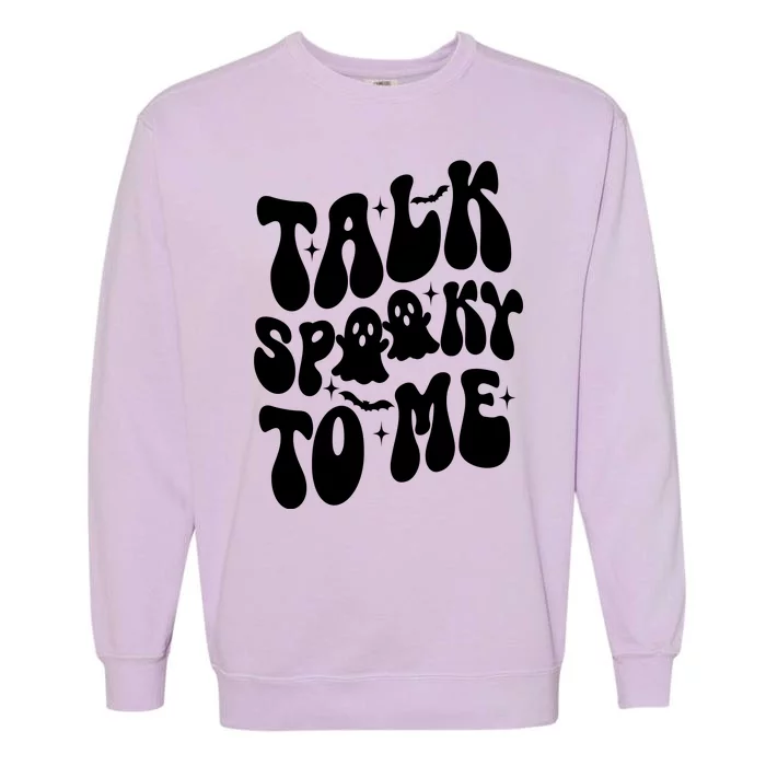 Take Spooky To Me Retro Groovy Halloween Garment-Dyed Sweatshirt