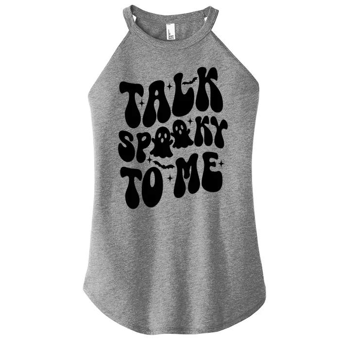 Take Spooky To Me Retro Groovy Halloween Women’s Perfect Tri Rocker Tank