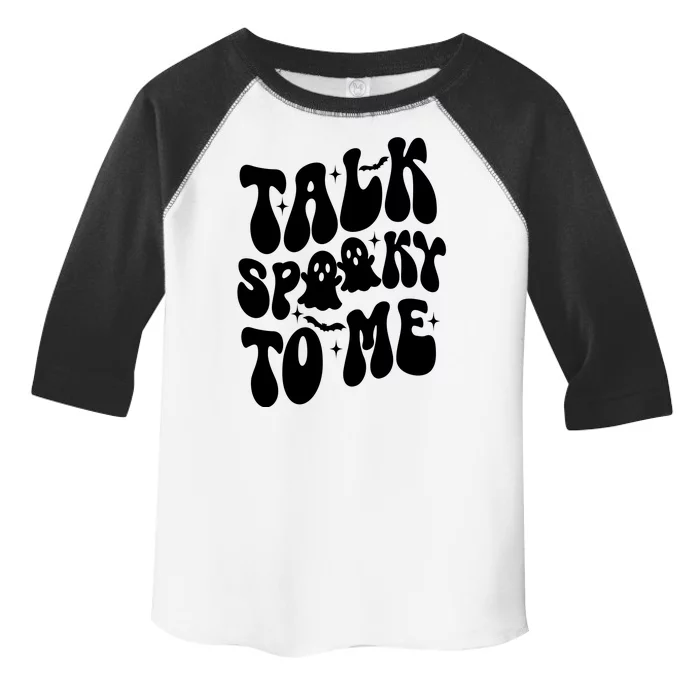 Take Spooky To Me Retro Groovy Halloween Toddler Fine Jersey T-Shirt