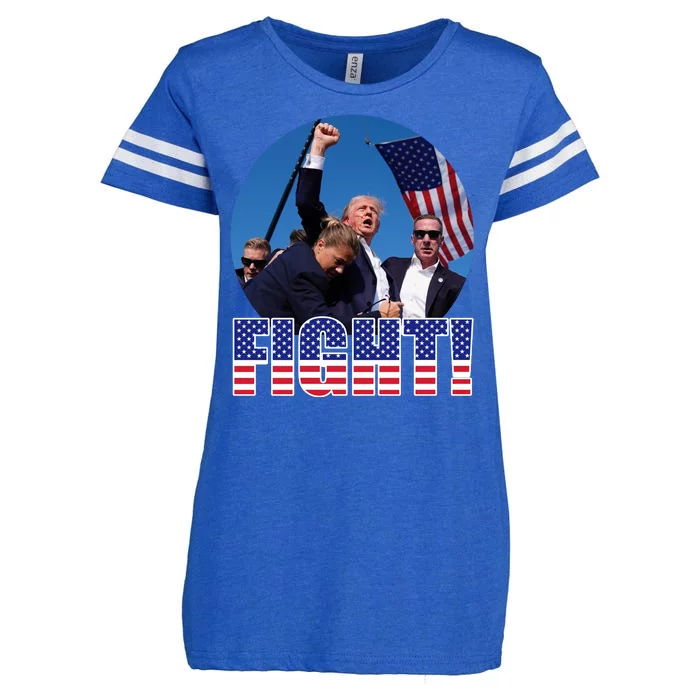 Trump Signals To Americans To Fight Enza Ladies Jersey Football T-Shirt