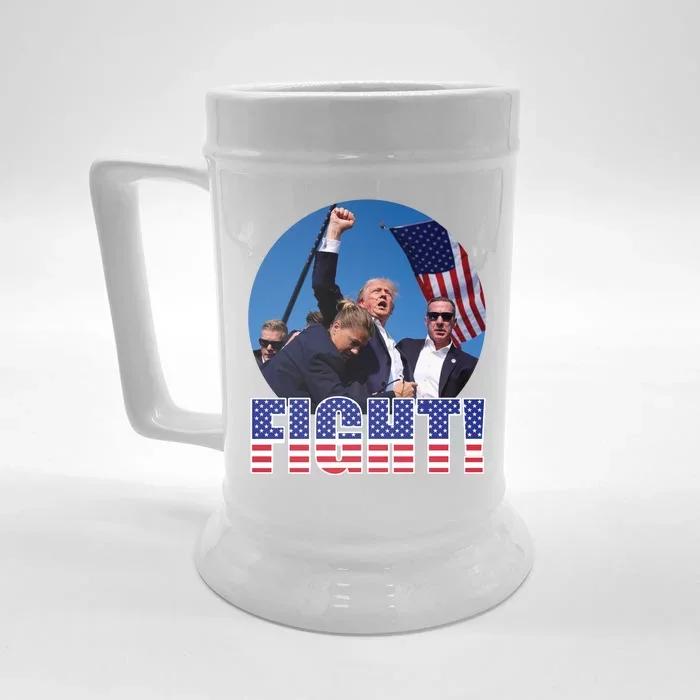 Trump Signals To Americans To Fight Front & Back Beer Stein