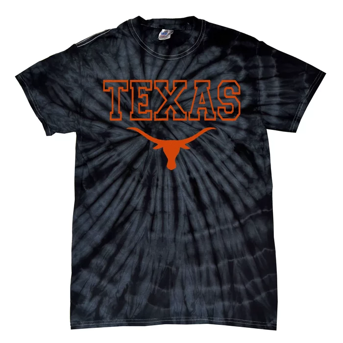 Texas State Tx Vintage Bull Head Proud Texans Tie-Dye T-Shirt