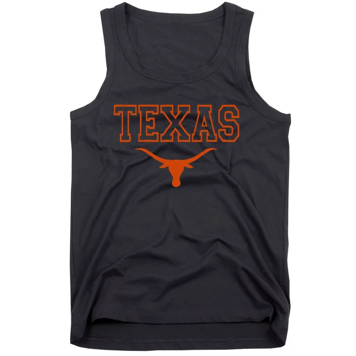 Texas State Tx Vintage Bull Head Proud Texans Tank Top