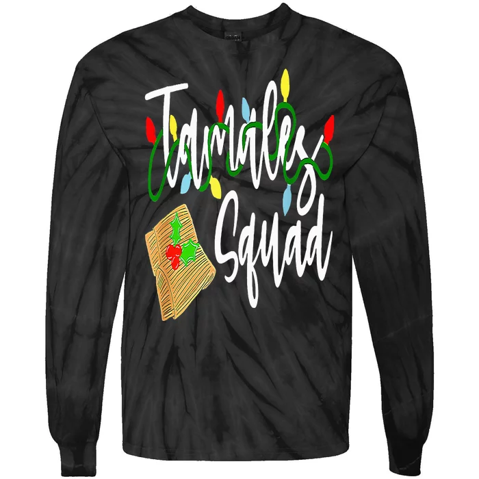 Tamales Squad Tamales Crew Christmas Tie-Dye Long Sleeve Shirt