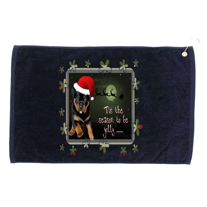 The Season To Be Jolly Cute Pup Holiday Greetings Cool Gift Grommeted Golf Towel