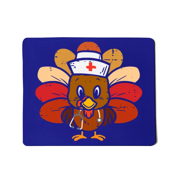 Thanksgiving Scrub Tops Girls Turkey Nurse Nursing Gift Mousepad