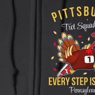 Trot Squad Turkey Thanksgiving 2024 Pennsylvania Pittsburgh Full Zip Hoodie