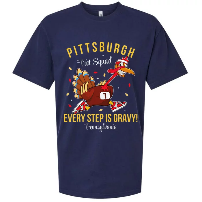 Trot Squad Turkey Thanksgiving 2024 Pennsylvania Pittsburgh Sueded Cloud Jersey T-Shirt