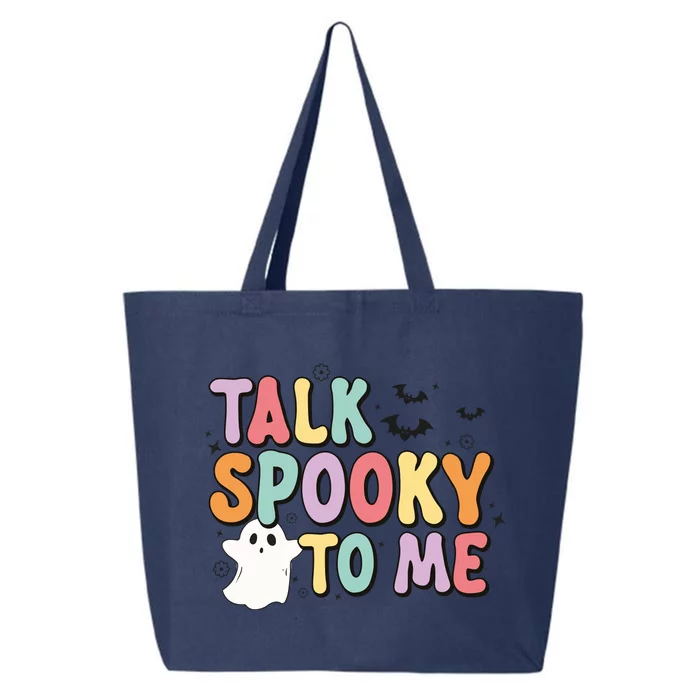 Talk Spooky To Me Groovy Halloween Retro Gift 25L Jumbo Tote