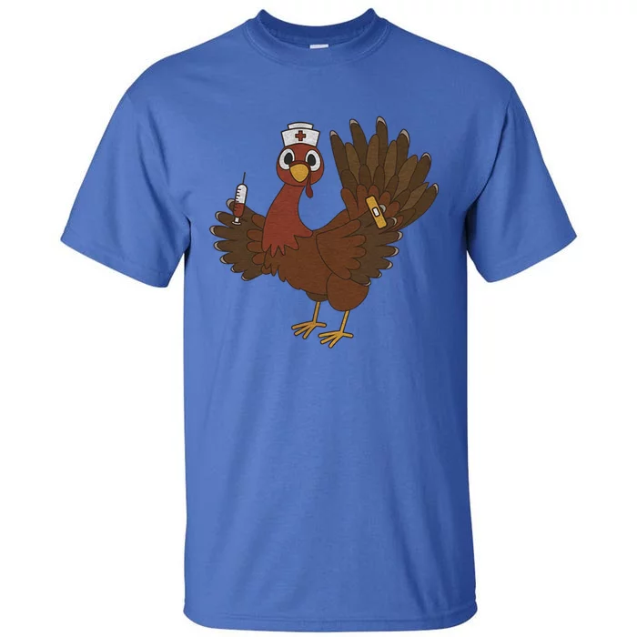 Thanksgiving Scrub Tops Turkey Nurse Holiday Nursing Gift Tall T-Shirt