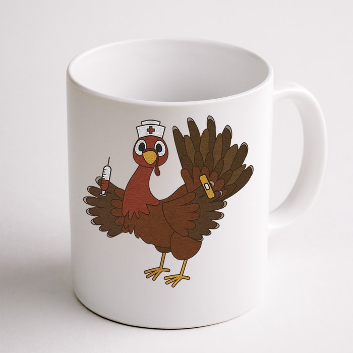 Thanksgiving Scrub Tops Turkey Nurse Holiday Nursing Gift Front & Back Coffee Mug