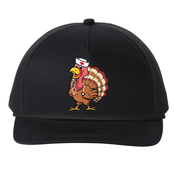 Thanksgiving Scrub Tops Turkey Nurse Holiday Nursing Funny Gift Snapback Five-Panel Rope Hat