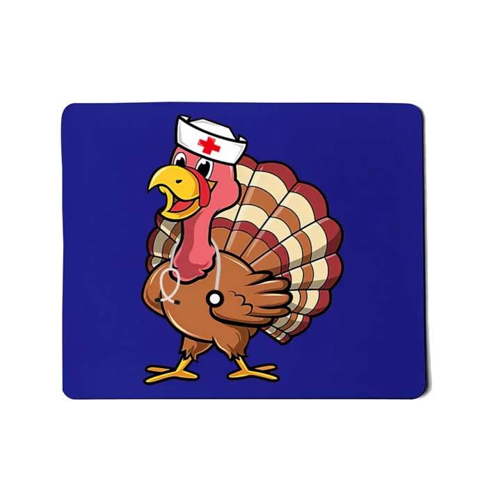 Thanksgiving Scrub Tops Turkey Nurse Holiday Nursing Funny Gift Mousepad