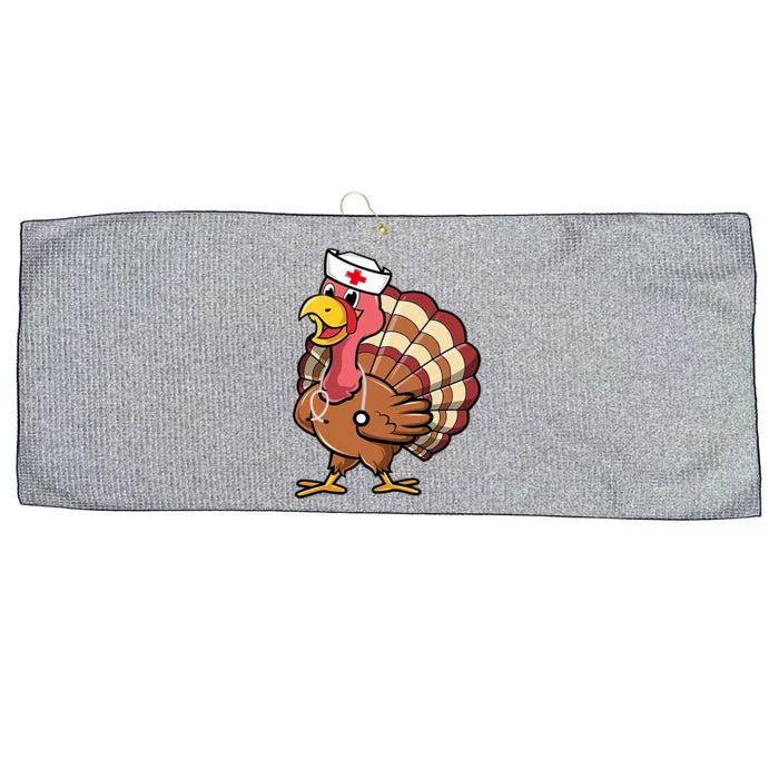 Thanksgiving Scrub Tops Turkey Nurse Holiday Nursing Funny Gift Large Microfiber Waffle Golf Towel