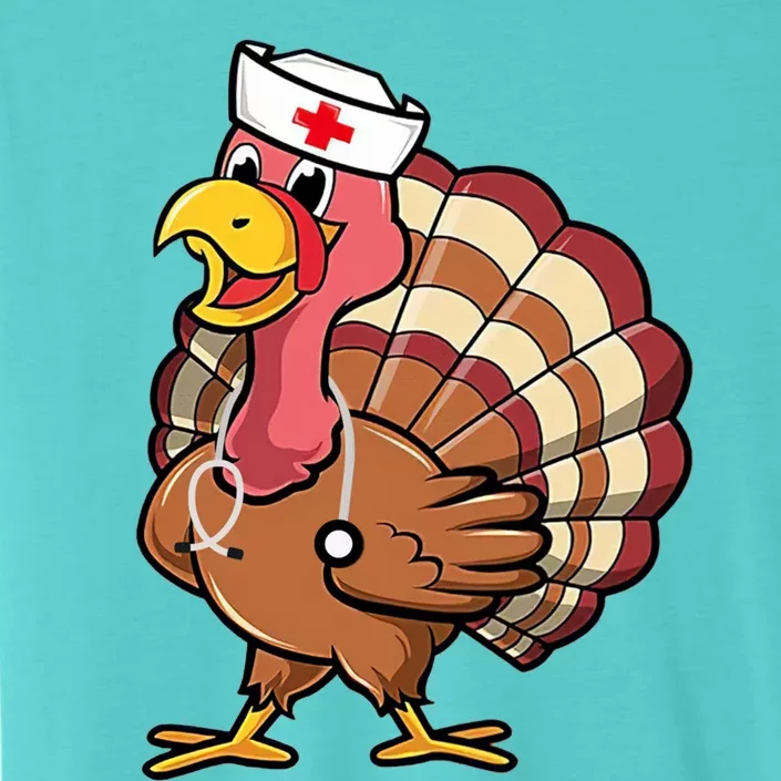 Thanksgiving Scrub Tops Turkey Nurse Holiday Nursing Funny Gift ChromaSoft Performance T-Shirt