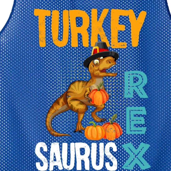 Turkey Saurus T Rex Dinosaur Funny Thanksgiving Great Gift Mesh Reversible Basketball Jersey Tank