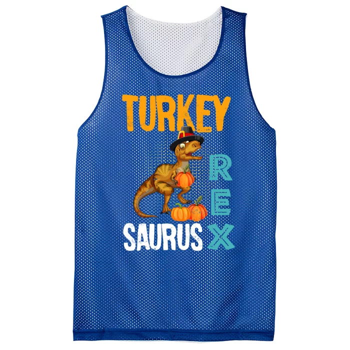 Turkey Saurus T Rex Dinosaur Funny Thanksgiving Great Gift Mesh Reversible Basketball Jersey Tank