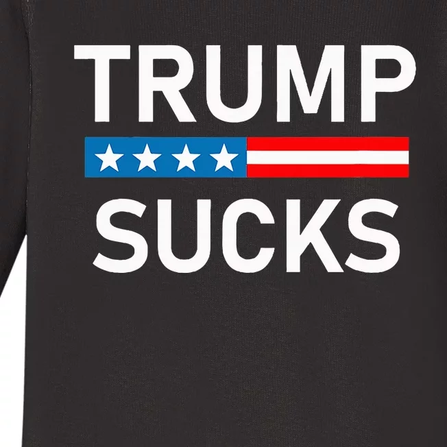 Trump Sucks Baby Long Sleeve Bodysuit