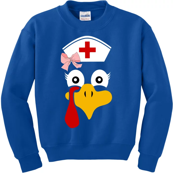 Thanksgiving Scrub Tops Turkey Nurse Nursing Cool Gift Kids Sweatshirt