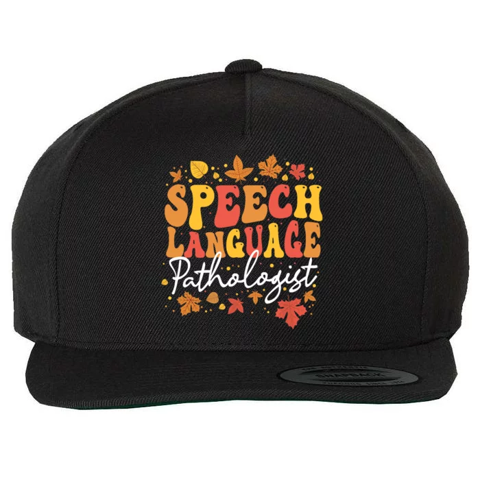 Thanksgiving Speech Therapy Fall Speech Language Pathologist Wool Snapback Cap