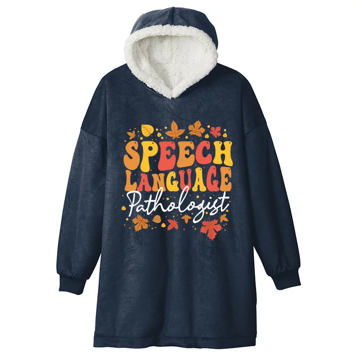 Thanksgiving Speech Therapy Fall Speech Language Pathologist Hooded Wearable Blanket