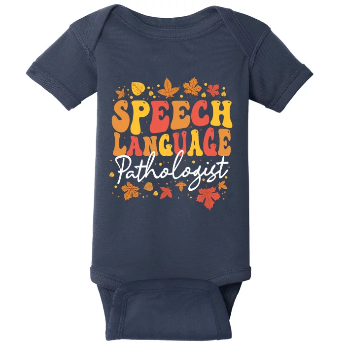 Thanksgiving Speech Therapy Fall Speech Language Pathologist Baby Bodysuit