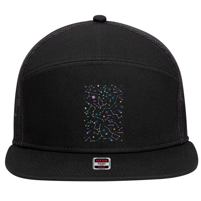 The Stars 7 Panel Mesh Trucker Snapback Hat