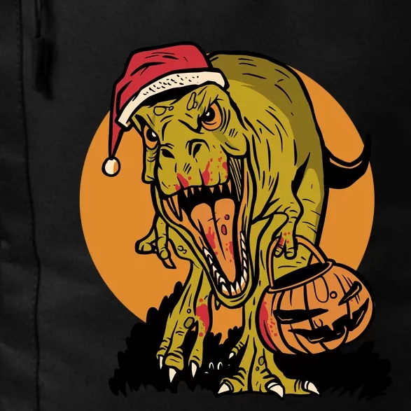 TRex Santa Trick Or Treating Halloween Funny Daily Commute Backpack