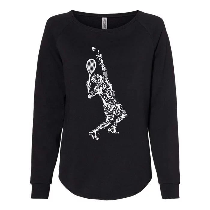 Tennis Silhouette Womens California Wash Sweatshirt