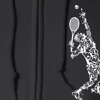 Tennis Silhouette Full Zip Hoodie