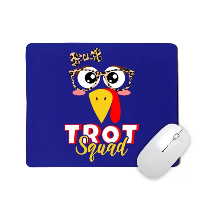 Trot Squad Thanksgiving Running Turkey Face Glasses Gift Mousepad