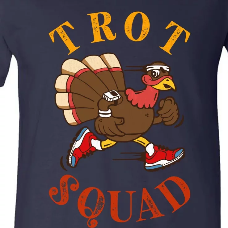 Trot Squad Thanksgiving Turkey Trot Costume V-Neck T-Shirt