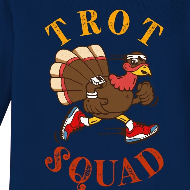 Trot Squad Thanksgiving Turkey Trot Costume Baby Long Sleeve Bodysuit