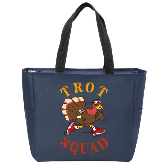 Trot Squad Thanksgiving Turkey Trot Costume Zip Tote Bag