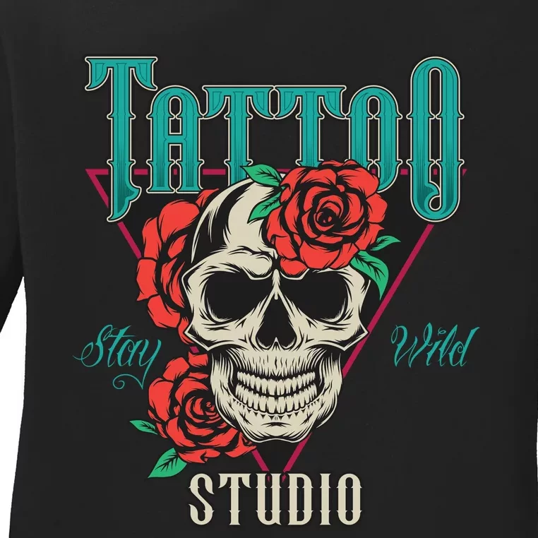 Tattoo Studio Ladies Long Sleeve Shirt