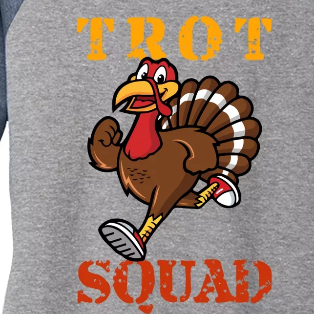 Trot Squad Turkey Mask Women's Tri-Blend 3/4-Sleeve Raglan Shirt