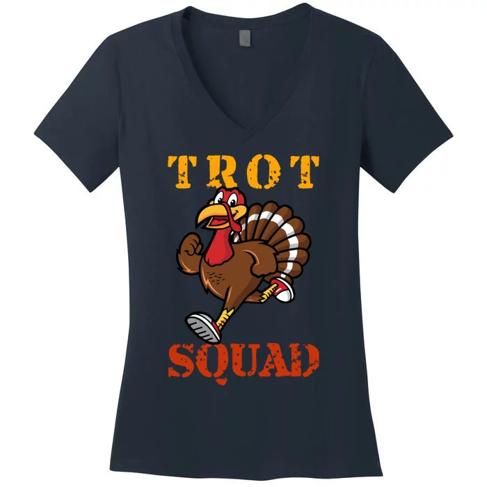 Trot Squad Turkey Mask Women's V-Neck T-Shirt