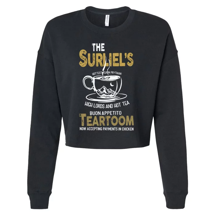 The SurielS Tearoom Mystical Book Acotar Cropped Pullover Crew